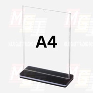 Acrylic Stand Menu Board Display Table Menu Holder Paper Stand QR Code A4 A5 A6 Papan Menu