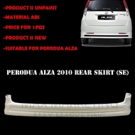 ABS190 PERODUA ALZA 2010 REAR SKIRT (S) ABS SKIRT LIP BODYKIT