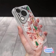 Cute Snowflake Christmas Tree Phone Case Lens Glass For Vivo T4 Ultra T4X T3X T3 Lite T2 T2X T1 S1 P