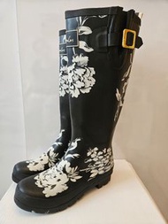 【執笠】🔖Joules 英國品牌黑色花卉雨靴