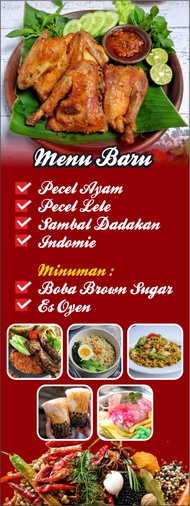 Cetak spanduk x banner 160x60 TANPA TIANG/banner makanan/banner es mojito/banner mocktail