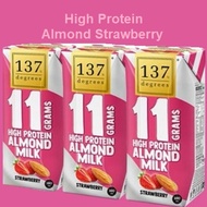 137 Degree 11 Grams High Protein Almond Strawberry Milk 3 x 180ml