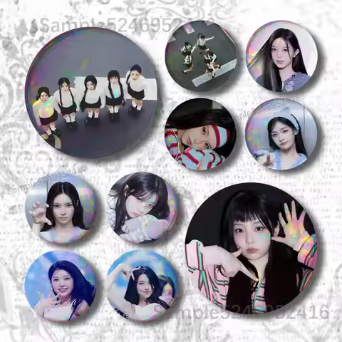 I-Illit Cute ICONIC BY MISTAKE Badges Button Pins Brooch Creative Funny Quotes Clothes Backpack Jewe