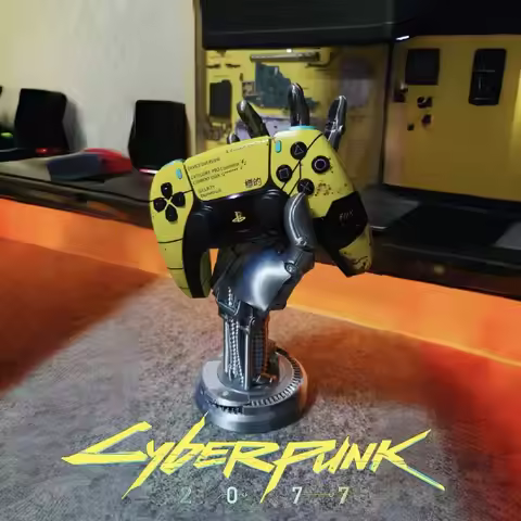 Cyberpunk Robotic Arm Weighted Optimized Handle Bracket Storage Rack 2077 Johnny Silver Hand Periphe