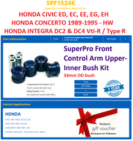 SuperPro HONDA CIVIC ED EC EE EG EH / CONCERTO 1989-1995 - HW / INTEGRA DC2 & DC4 Vti-R / Type R Fro
