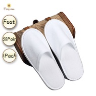 50Pairs Disposable Portable Home Slippers Closed Toe Hotel Slipper Spa Shoes In Guesthouse
