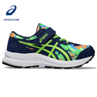 ASICS CONTEND 8 PS KIDS RUNNING SHOES IN BLUE EXPANSE/ELECTRIC LIME