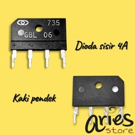4 AMPER SHORT LEGS COMB DIODE GOOD 600V4A