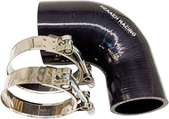 90 Degree ID 2 Inch to 3 Inch 4ply Reducer Silicone Hose With Clamp Black (51-76MM)