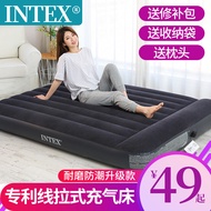 INTEX Flocking Household Single Double with Pillow Inflatable Bed Air Bed Outdoor Electric Inflatabl