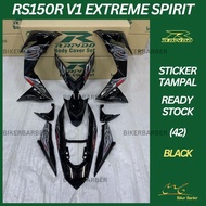 RAPIDO Cover Set Honda Rs150r V1 V2 V3 Extreme Spirit (42) Black BlackRed BlackBlue Body Coverset (Sticker Tanam)