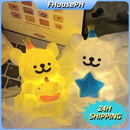 【FH】Cute Cartoon Night Light with Clap Switch Creative 3 Light Modes Toy Perfect Gift