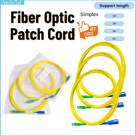 10pcs SC/APC-SC/UPC Optical Fiber Patch Cord Cable Simplex FTTH SM Single-mode 1m/2m/3m/5m/10m Fiber