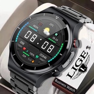 LIGE Smart Watch Men ECG+PPG Body Temperature Blood Pressure Heart Rate Waterproof Wireless Charger Smartwatch 360*360 HD