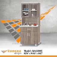 EUREKA 6.3X2.5ft Kitchen Cabinet Tiles Dish Rack Wood KS150E / Almari Dapur (Deliver & Installation 