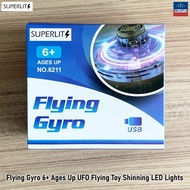 SUPERLIT® Flying Gyro 6+ Ages Up UFO Flying Toy Shinning LED Lights ไจโรบิน ไจโรเครื่องบิน จานบิน จา