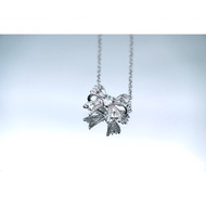 a ribbon silver necklace