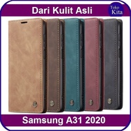 Casing HP Samsung Galaxy A31 2020 Leather Case Flip Book Cover Kulit