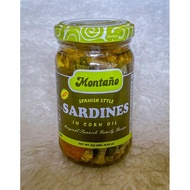 Montano spanish style sardines in corn oil/spicy