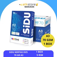 1 BOX HVS SiDU A3 70 GSM - A3 70 gsm Multi-Function Paper (1 Box 5 Ream/)