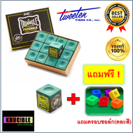 ชอล์กฝนหัวคิว Triangle pro แท้100% สีเขียวเข้ม แถมฝาครอบชอล์กฟรี1ชิ้น เนื้อละเอียด ฝนติดง่าย ไม่เป็น