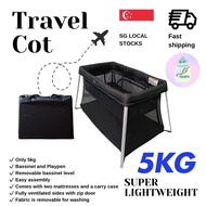 5kg Two Tier Travel Crib Cot Playpen Foldable Portable Lightweight Compact Bassinet Baby Bjorn