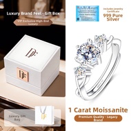 Moissanite D Color 1ct 999 Silver Ring