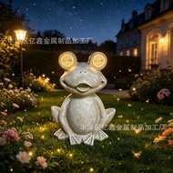 Solar Lighted Frog Outdoor Landscaping Courtyard Decoration Garden Balcony Decoration Resin Home Dec