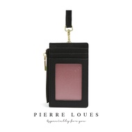 NEW ARRIVAL🎁Pierre Loues Original Side Zip Name Tag ID Card Holder MultiCard Slot Lanyard Holder 618