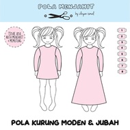 baju kurung budak baju raya perempuan ✱POLA KURUNG MODEN BUDAK | POLA KURUNG MODEN KANAK-KANAK | POLA BAJU SAHAJA♧