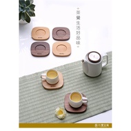 [Sun Moon Star Tea Industry] EILONG Yilong Classic Log Cup Holder/Beech (Two Pieces)