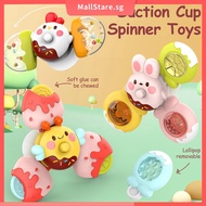 3pcs Suction Cup Spinner Toys Baby Fidget Spinner Toy Infant Sensory Toys Baby Bathtub Spinning Toys