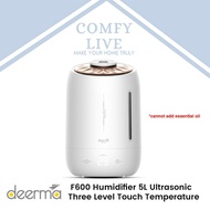 Deerma F600 Humidifier 5L Ultrasonic Three Level Touch Temperature Intelligent Mist Maker Timing Function