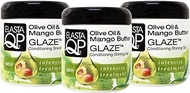 Elasta QP Olive Oil &amp; Mango Butter Glaze (3 Pack) - For Softer Fuller Looking Hair, Intensive Treatment, Strengthens, Thermal Protecting, Moisturizing, Adds Shine, 6 oz