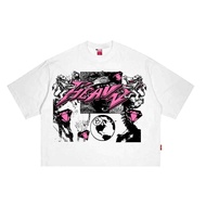 Heavyclass |Boxy Fit T-Shirt 20 s | 8Ball |-WHITE
