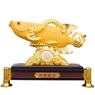 Lucky Golden Arowana Ornaments Large Lucky Living Room TV Cabinet Home Accessories Shop Company Hous