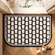 Retro Bathroom Door Anti-slip Floor Mats Bathroom Diatom Mud Floor Mats Household Water-absorbent Quick-drying Floor Mats