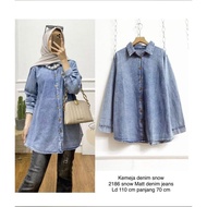 KEMEJA ALENE DENIM SHIRT - OVERSIZE DENIM SHIRT Snow