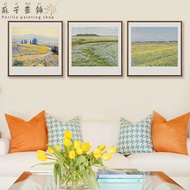 French Impressionism flower field wheat field Landscape painting living room decoration painting mod