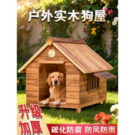 Windproof Wooden Dog House Outdoor Rainproof Dog House Dog Cage Dog House Rural Dog House Warm Large