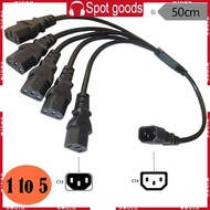 WIN 1 in 2 3 4 5 Out Power Cable IEC 320 C14 to C13 Connector Splitter Adapter Cord