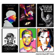 DJ Music Star Avicii Poster Edm Avici Character Canvas Painting European and American Trend Living R