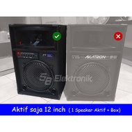 1 BOX SPEAKER AKTIF  atau PASIF 12 INCH INCHI SUBWOOFER BLUETOOTH