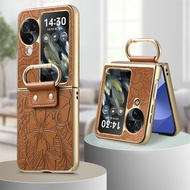 Luxury Casing For OPPO Find N3 Flip 5G Casing 3D Emboss Floral Armor Leather Back Funda Find N2 N 3 