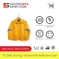 TK Working Jacket Baju Kerja 3800 Yellow Kuning  Safety Jacket Fitting Workwear - 180gsm