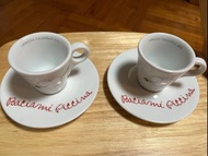 Lavazza espresso 咖啡杯碟一對(兩隻碟同杯）