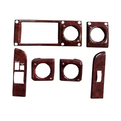 Wooden Trims Interior Dashboard 6PCS For Toyota Land Cruiser 70 71 75 LC76 LC79 Hj75 Hzj75 Hzj79 Hdj