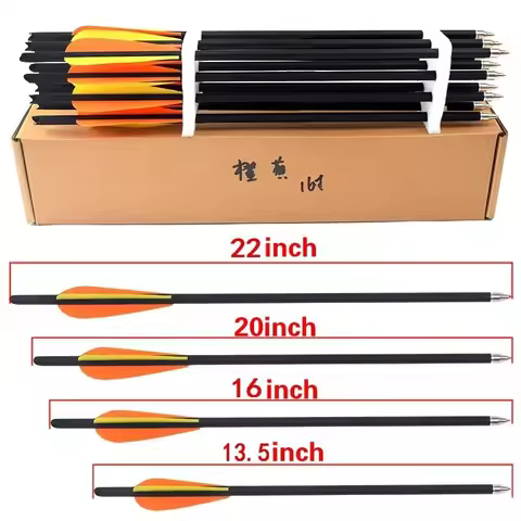 12Pcs/lot 13.5/16/20/22/30inch Crossbow Bolts Carbon Arrow Crossbow Hunting and Target Bow archery h
