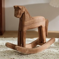 Retro Style Pastoral Nostalgic Carving.Rocking Log Decoration Handmade Decoration American Country R
