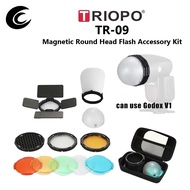 Triopo TR-09 Magnetic Round Head Flash Accessory Kit for V1 V1Pro V100 AD100Pro